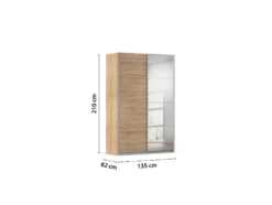 Quadra Schwebetürenschrank mit Spiegelelementen
