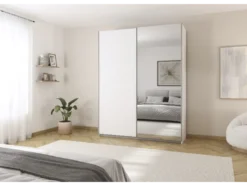 Quadra Schwebetürenschrank mit Spiegelelementen