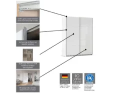 Quadra Schwebetürenschrank mit Spiegelelementen