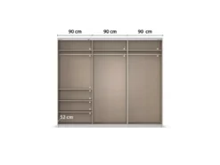 Quadra Schwebetürenschrank mit Spiegelelementen