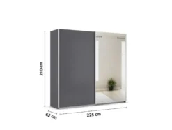 Quadra Schwebetürenschrank mit Spiegelelementen