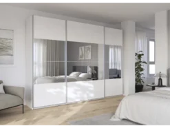 Quadra Schwebetürenschrank mit Spiegelelementen