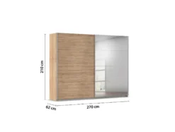 Quadra Schwebetürenschrank mit Spiegelelementen