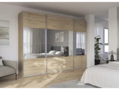 Quadra Schwebetürenschrank mit Spiegelelementen