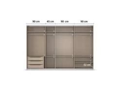 Quadra Schwebetürenschrank mit Spiegelelementen