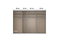 Quadra Schwebetürenschrank mit Spiegelelementen