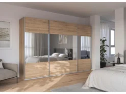 Quadra Schwebetürenschrank mit Spiegelelementen