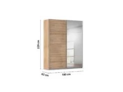 Quadra Schwebetürenschrank mit Spiegelelementen