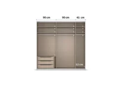 Quadra Schwebetürenschrank mit Spiegelelementen