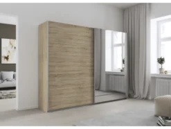 Quadra Schwebetürenschrank mit Spiegelelementen