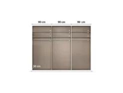 Quadra Schwebetürenschrank mit Spiegelelementen