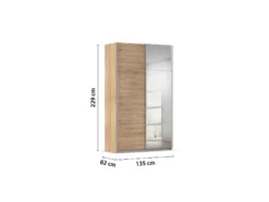 Quadra Schwebetürenschrank mit Spiegelelementen