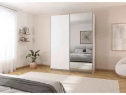 Quadra Schwebetürenschrank mit Spiegelelementen