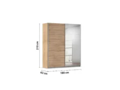 Quadra Schwebetürenschrank mit Spiegelelementen