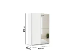 Quadra Schwebetürenschrank mit Spiegelelementen