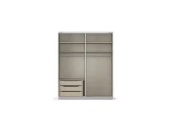 Quadra Schwebetürenschrank mit Spiegelelementen