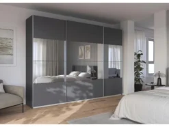 Quadra Schwebetürenschrank mit Spiegelelementen