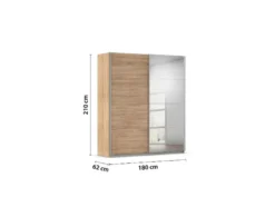 Quadra Schwebetürenschrank mit Spiegelelementen