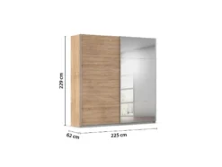 Quadra Schwebetürenschrank mit Spiegelelementen