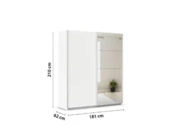 Quadra Schwebetürenschrank mit Spiegelelementen