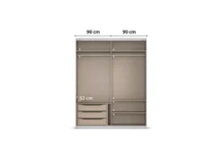 Quadra Schwebetürenschrank mit Spiegelelementen