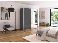 Quadra Schwebetürenschrank mit Spiegelelementen