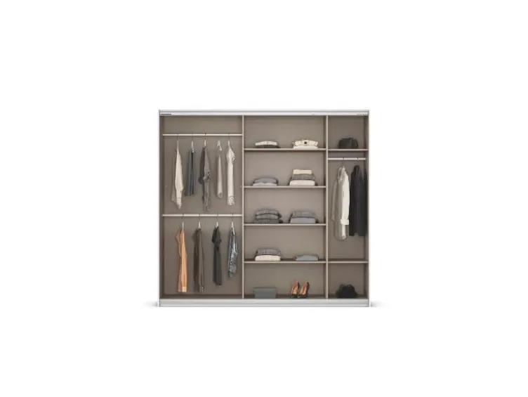 Quadra Schwebetürenschrank mit Glaselementen