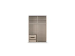 Quadra Schwebetürenschrank mit Glaselementen