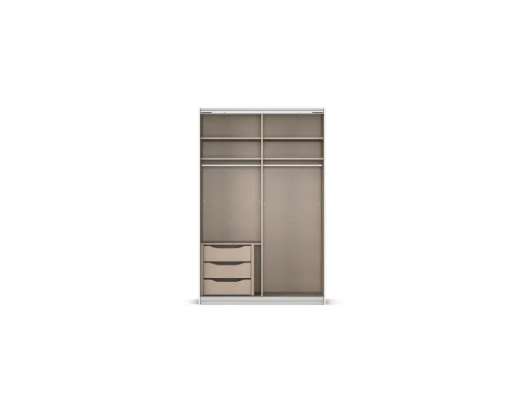 Quadra Schwebetürenschrank mit Glaselementen