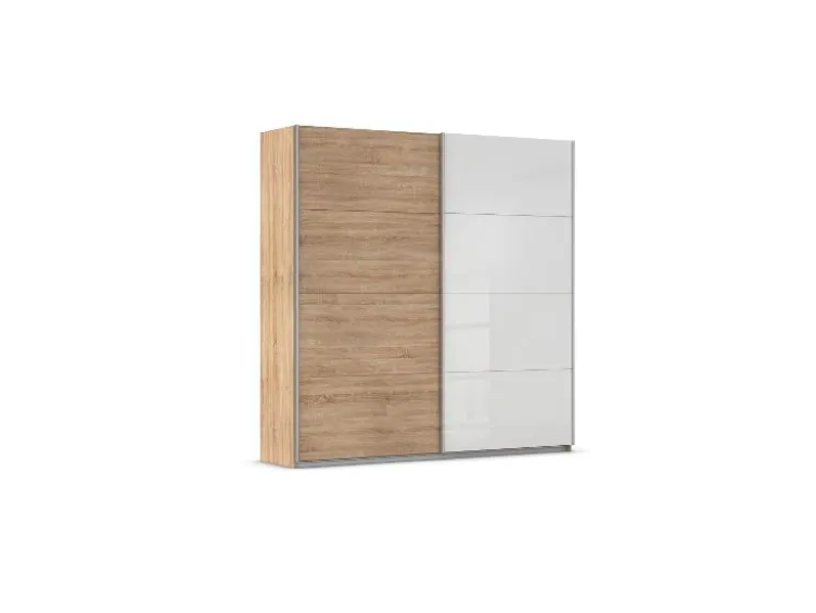 Quadra Schwebetürenschrank mit Glaselementen