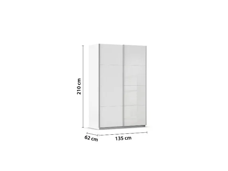 Quadra Schwebetürenschrank mit Glaselementen