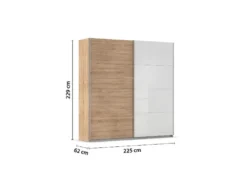 Quadra Schwebetürenschrank mit Glaselementen
