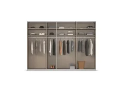 Quadra Schwebetürenschrank mit Glaselementen