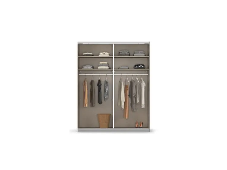 Quadra Schwebetürenschrank mit Glaselementen
