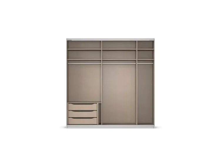 Quadra Schwebetürenschrank mit Glaselementen