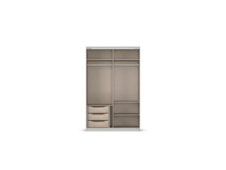 Quadra Schwebetürenschrank mit Glaselementen