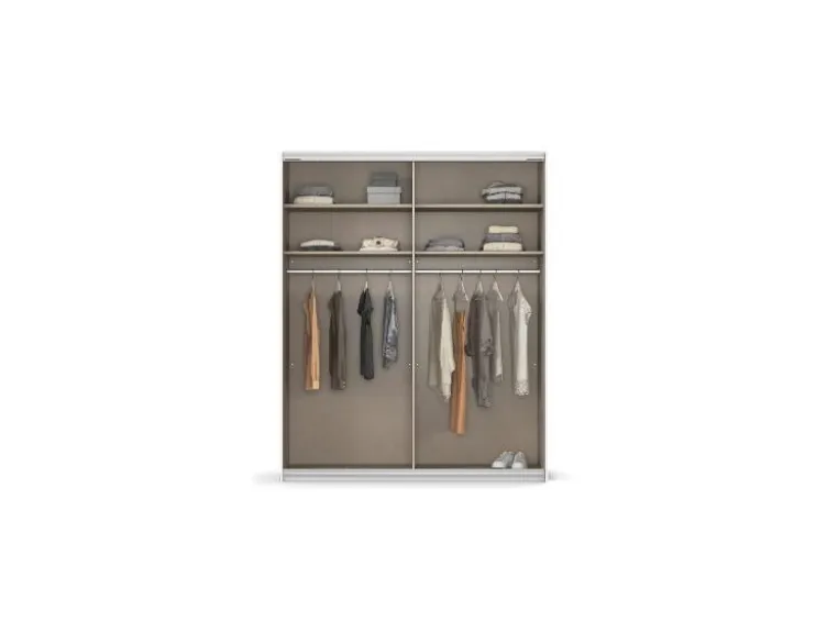 Quadra Schwebetürenschrank mit Glaselementen