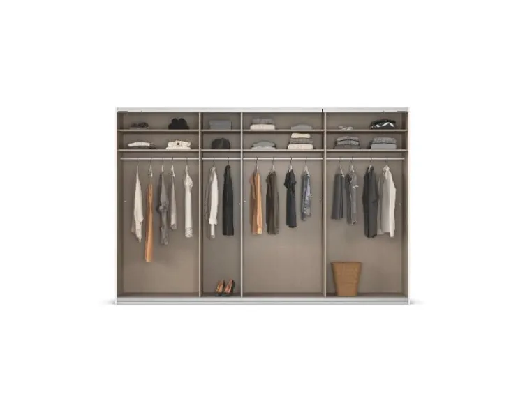 Quadra Schwebetürenschrank mit Glaselementen