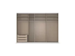 Quadra Schwebetürenschrank mit Glaselementen