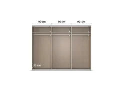 Quadra Schwebetürenschrank mit Glaselementen
