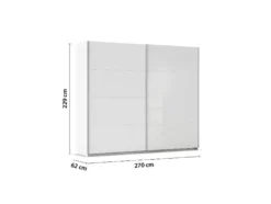 Quadra Schwebetürenschrank mit Glaselementen