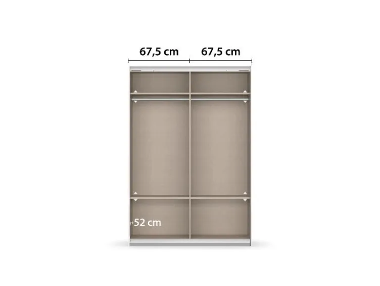 Quadra Schwebetürenschrank mit Glaselementen