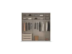 Quadra Schwebetürenschrank mit Glaselementen