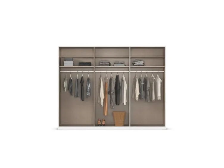 Quadra Schwebetürenschrank mit Glaselementen