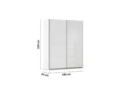 Quadra Schwebetürenschrank mit Glaselementen