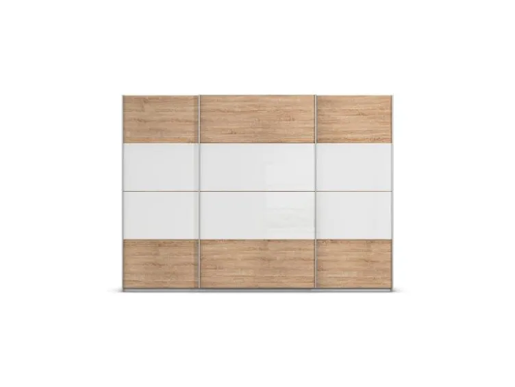 Quadra Schwebetürenschrank mit Glaselementen