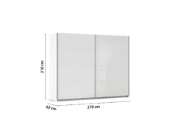 Quadra Schwebetürenschrank mit Glaselementen