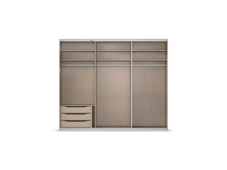 Quadra Schwebetürenschrank mit Glaselementen