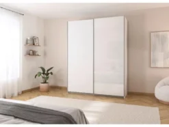 Quadra Schwebetürenschrank mit Glaselementen