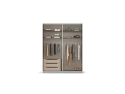 Quadra Schwebetürenschrank mit Glaselementen